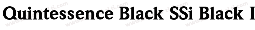 Quintessence Black SSi Black Italic字体转换